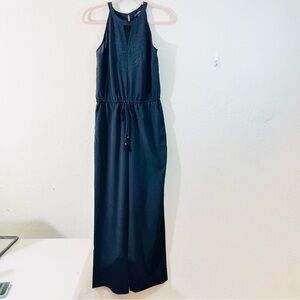 Banana Republic Sleeveless Jumpsuit Women Size 2 Black Pockets